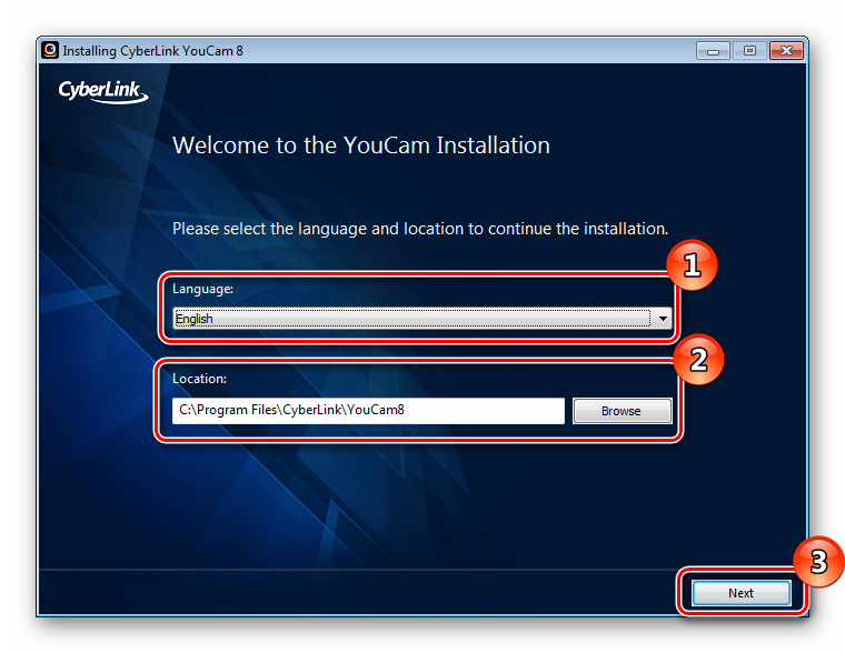 Перейдите к установке программы YouCam
